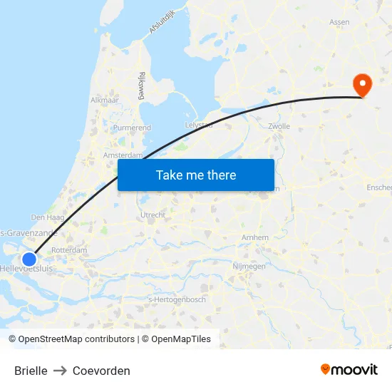 Brielle to Coevorden map