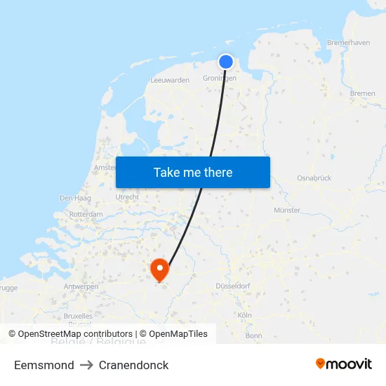 Eemsmond to Cranendonck map