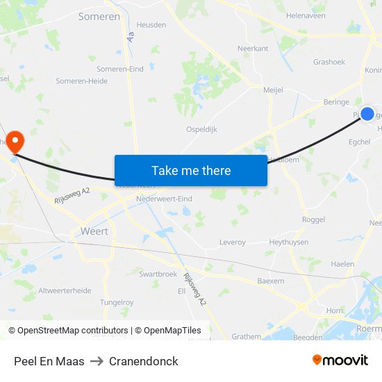 Peel En Maas to Cranendonck map
