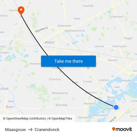 Maasgouw to Cranendonck map