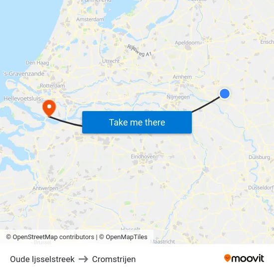 Oude Ijsselstreek to Cromstrijen map