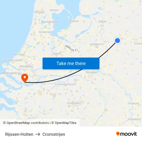 Rijssen-Holten to Cromstrijen map