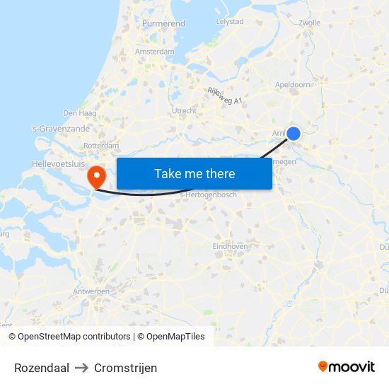 Rozendaal to Cromstrijen map