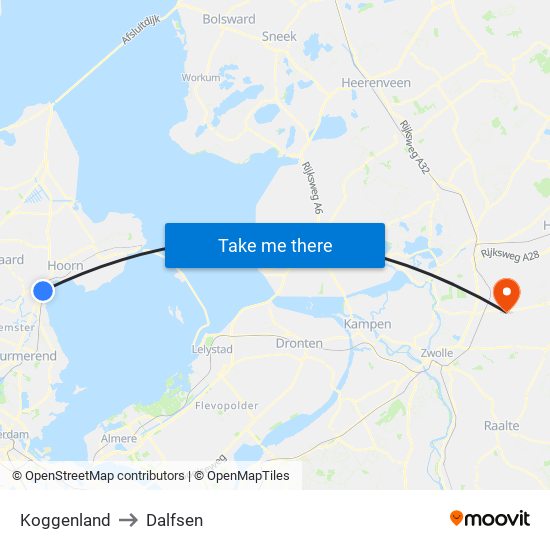 Koggenland to Dalfsen map