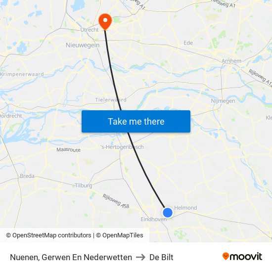 Nuenen, Gerwen En Nederwetten to De Bilt map