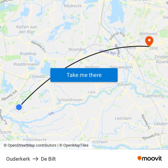 Ouderkerk to De Bilt map