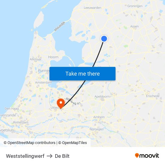 Weststellingwerf to De Bilt map