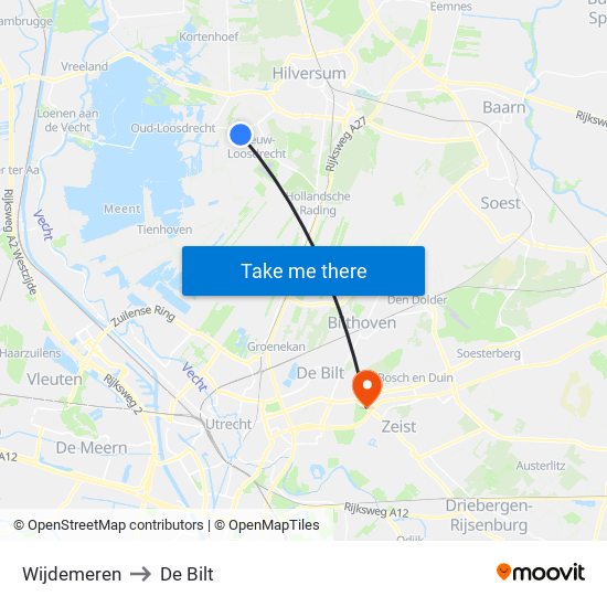 Wijdemeren to De Bilt map