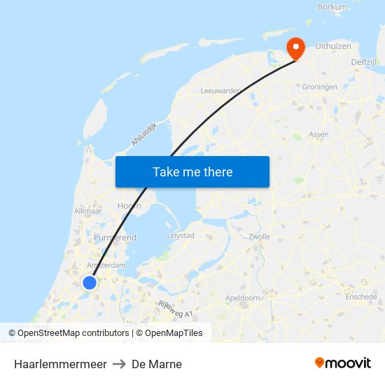 Haarlemmermeer to De Marne map