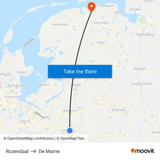 Rozendaal to De Marne map