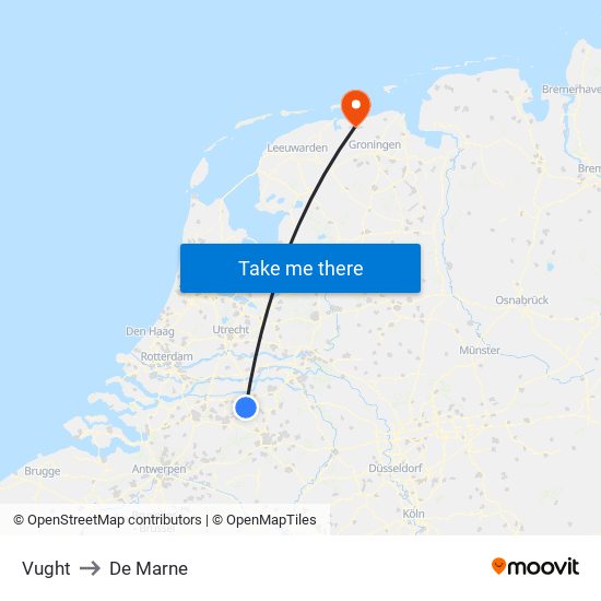 Vught to De Marne map