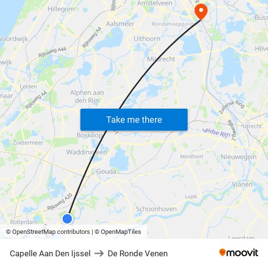 Capelle Aan Den Ijssel to De Ronde Venen map