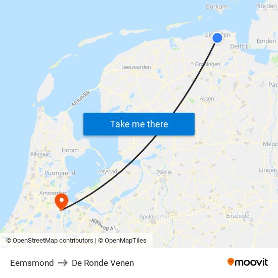 Eemsmond to De Ronde Venen map