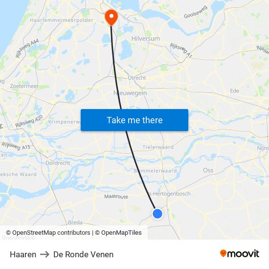 Haaren to De Ronde Venen map