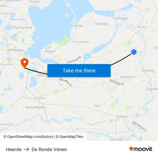 Heerde to De Ronde Venen map