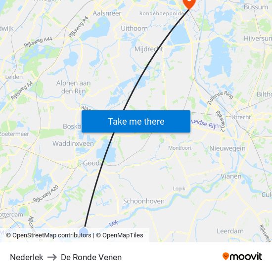 Nederlek to De Ronde Venen map