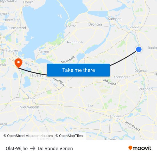 Olst-Wijhe to De Ronde Venen map