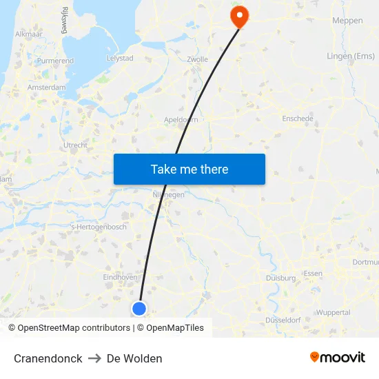 Cranendonck to De Wolden map