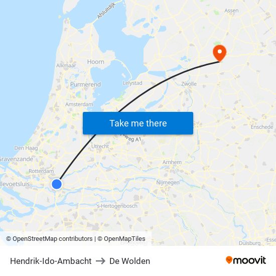 Hendrik-Ido-Ambacht to De Wolden map