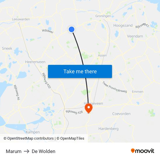Marum to De Wolden map