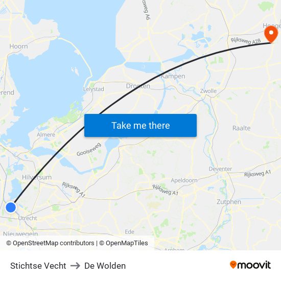 Stichtse Vecht to De Wolden map