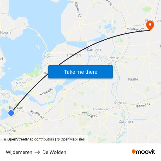 Wijdemeren to De Wolden map