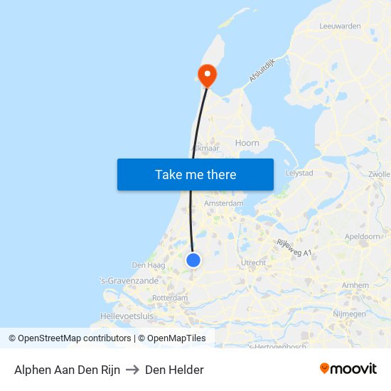 Alphen Aan Den Rijn to Den Helder map