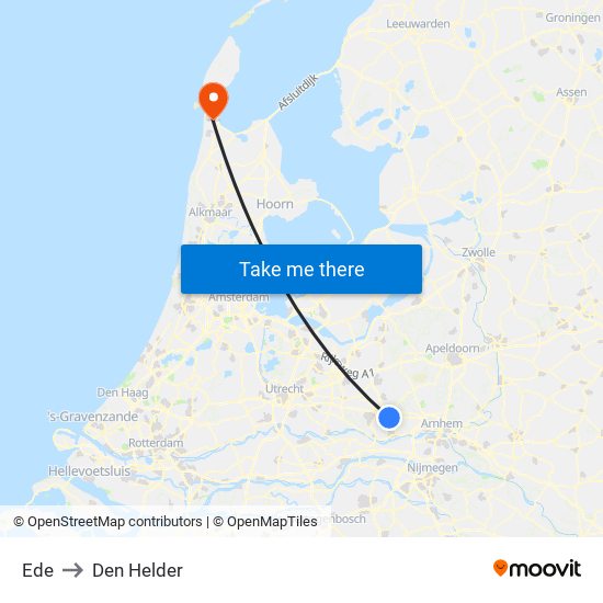 Ede to Den Helder map