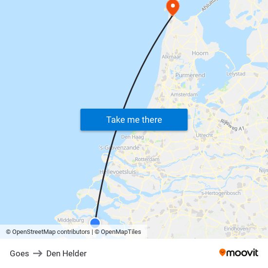 Goes to Den Helder map