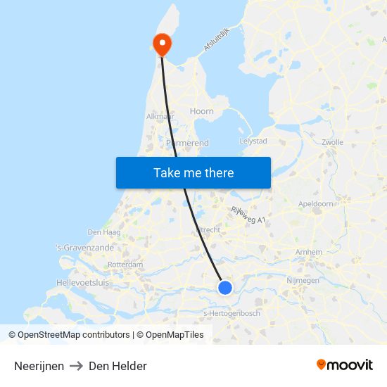 Neerijnen to Den Helder map