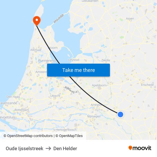 Oude Ijsselstreek to Den Helder map