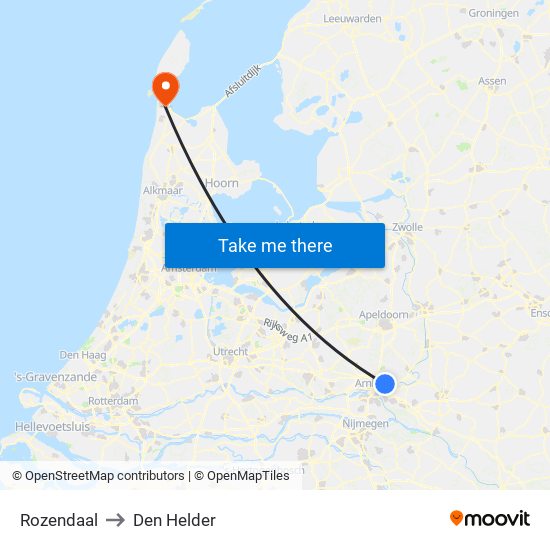 Rozendaal to Den Helder map