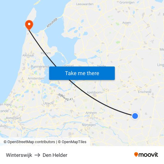 Winterswijk to Den Helder map