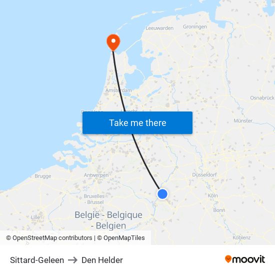 Sittard-Geleen to Den Helder map