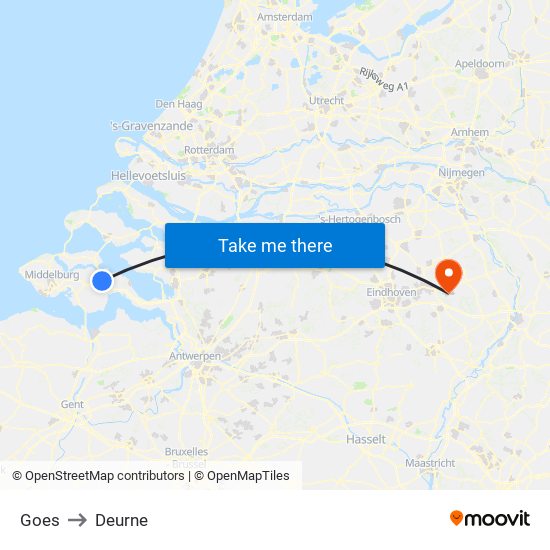 Goes to Deurne map