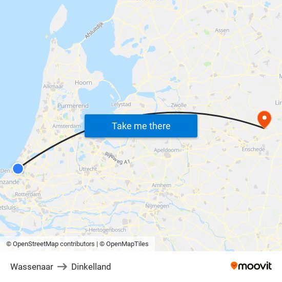 Wassenaar to Dinkelland map