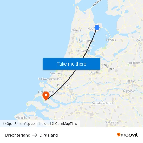 Drechterland to Dirksland map