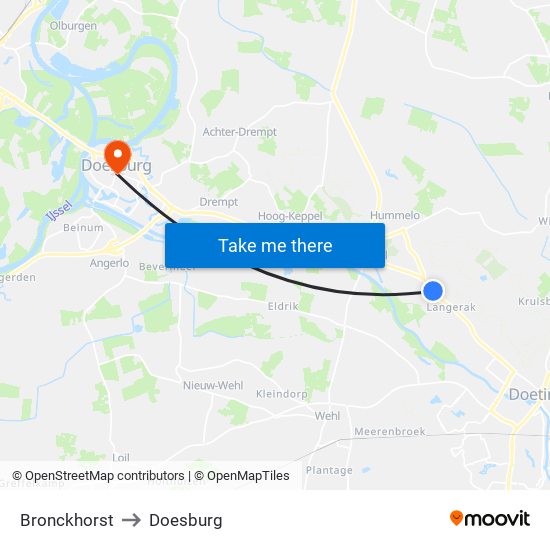 Bronckhorst to Doesburg map