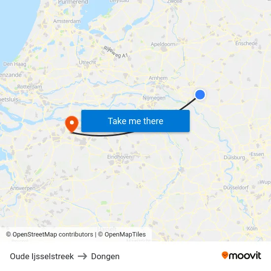 Oude Ijsselstreek to Dongen map