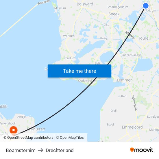 Boarnsterhim to Drechterland map