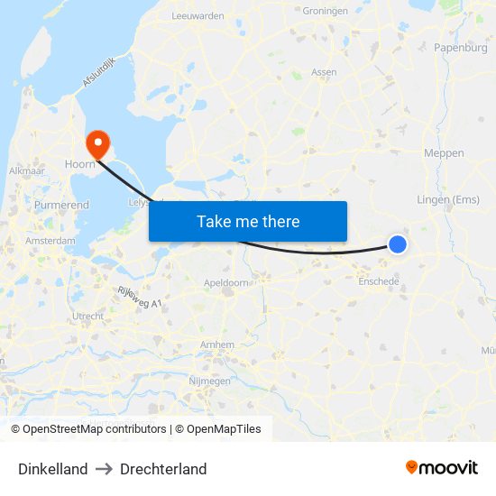 Dinkelland to Drechterland map