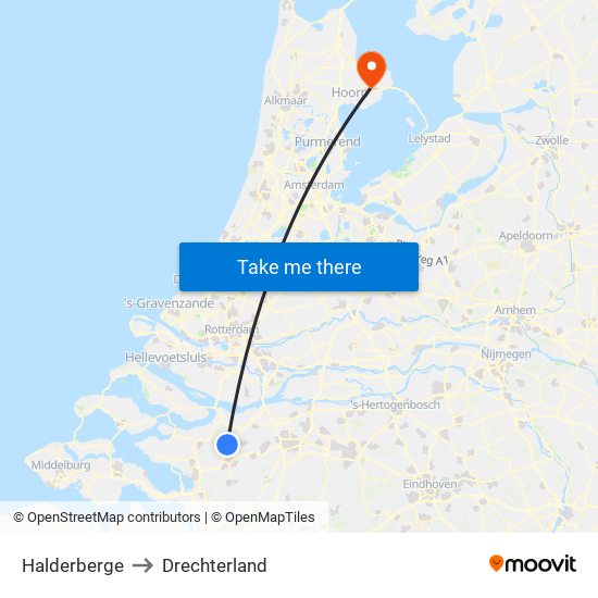 Halderberge to Drechterland map