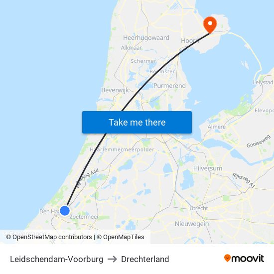 Leidschendam-Voorburg to Drechterland map