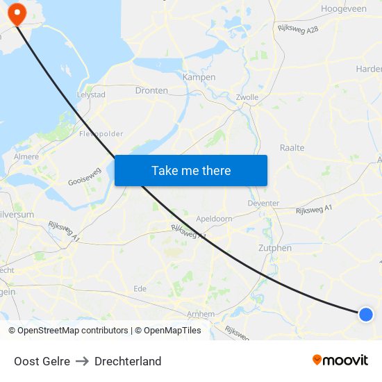 Oost Gelre to Drechterland map