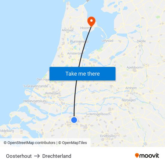 Oosterhout to Drechterland map