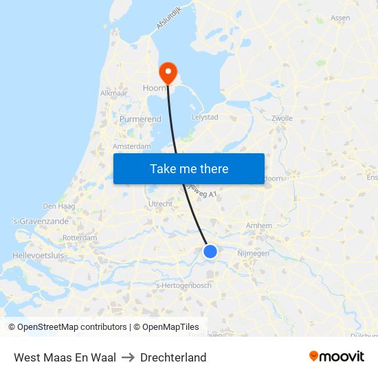 West Maas En Waal to Drechterland map