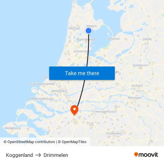 Koggenland to Drimmelen map
