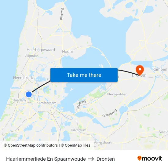 Haarlemmerliede En Spaarnwoude to Dronten map