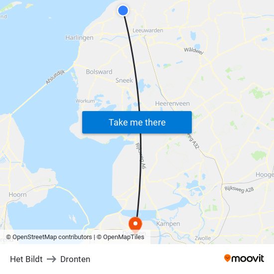 Het Bildt to Dronten map