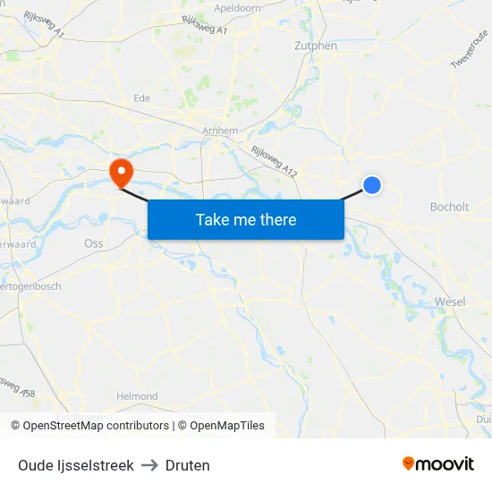 Oude Ijsselstreek to Druten map